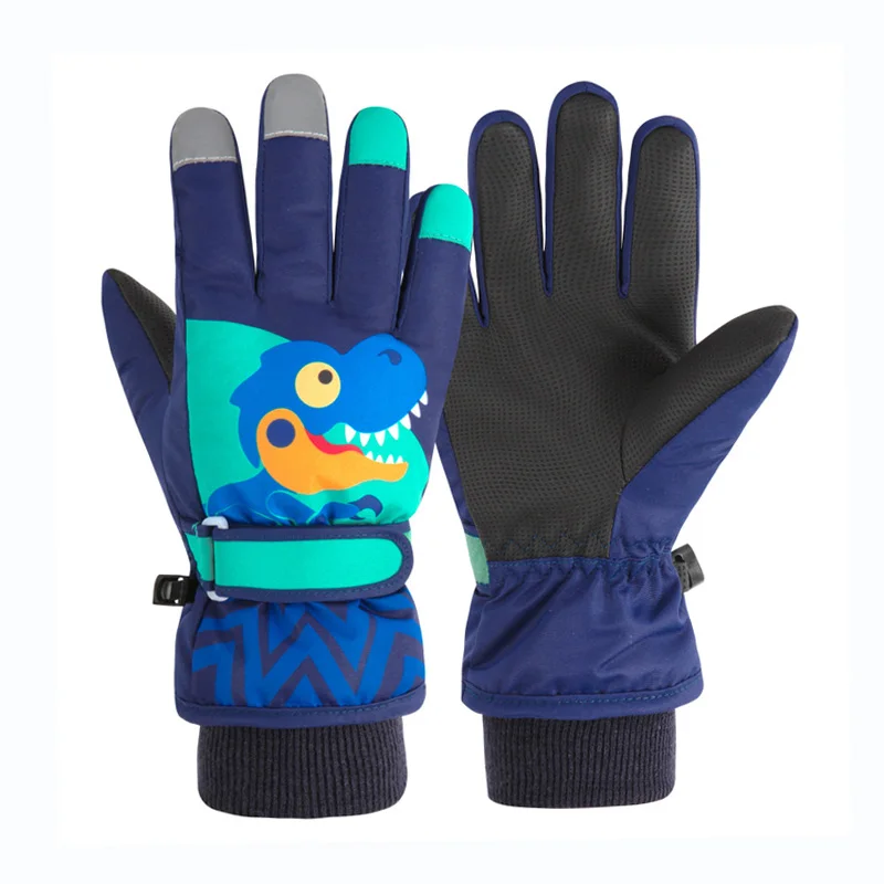 Thicken Baby Winter Gloves Coral Fleece Waterproof Child Ski Gloves Snowboard Outdoor Sports Kids Snow Mittens for Girls Boys - Image 5