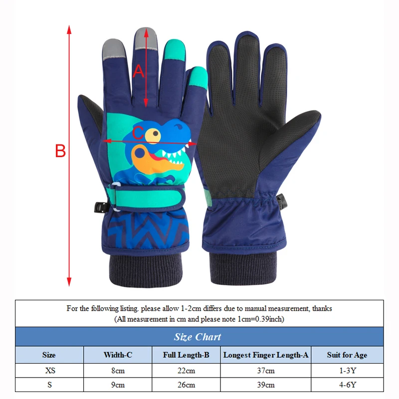 Thicken Baby Winter Gloves Coral Fleece Waterproof Child Ski Gloves Snowboard Outdoor Sports Kids Snow Mittens for Girls Boys - Image 6