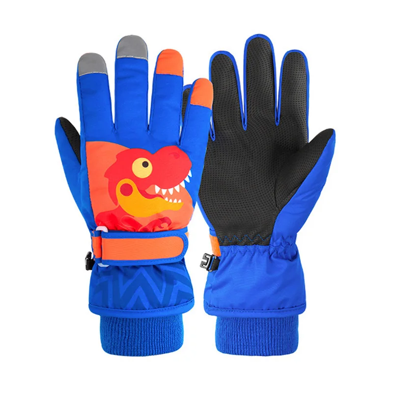 Thicken Baby Winter Gloves Coral Fleece Waterproof Child Ski Gloves Snowboard Outdoor Sports Kids Snow Mittens for Girls Boys - Image 4