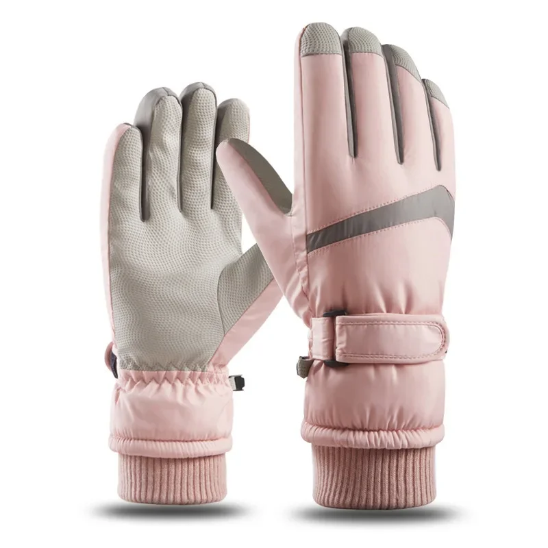 Thickened Fleece Winter Skiing Gloves Waterproof Anti-Cold Touchscreen Motorcycle Riding Gloves Men's Long Anti-Slip Gloves - Image 3