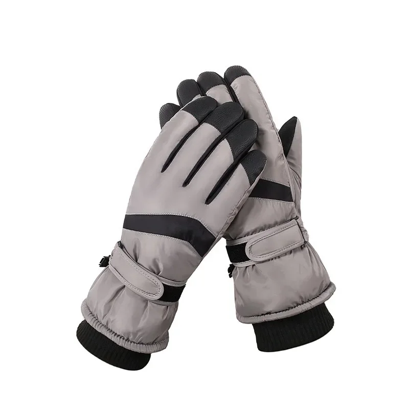 Thickened Fleece Winter Skiing Gloves Waterproof Anti-Cold Touchscreen Motorcycle Riding Gloves Men's Long Anti-Slip Gloves - Image 4