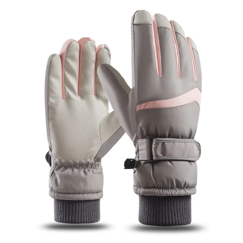 Thickened Fleece Winter Skiing Gloves Waterproof Anti-Cold Touchscreen Motorcycle Riding Gloves Men's Long Anti-Slip Gloves - Image 5