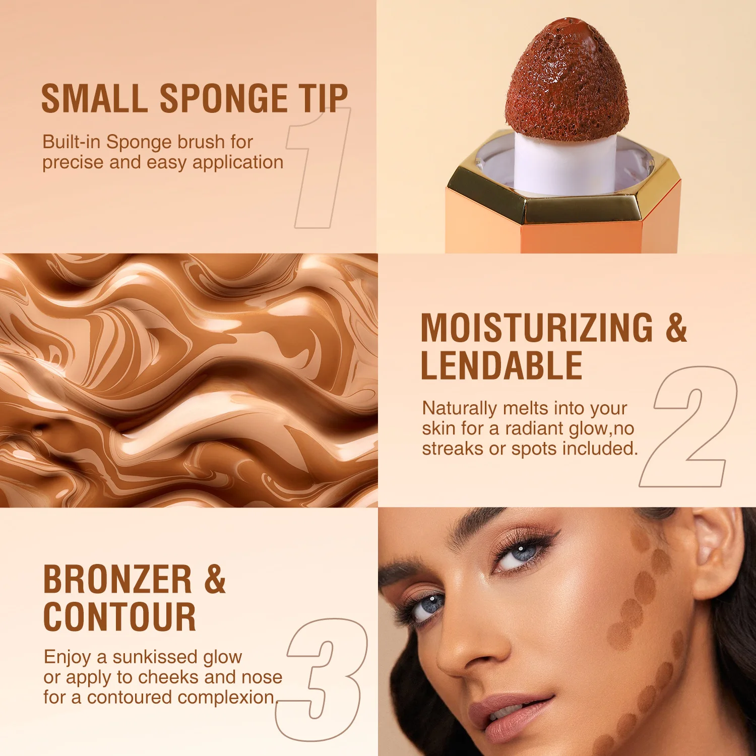 Three Color Liquid Contour Liquid Cosmetic Concealer to Enhance the Three-Dimensional Sense of Facial Contour and Keep Fit - Image 3