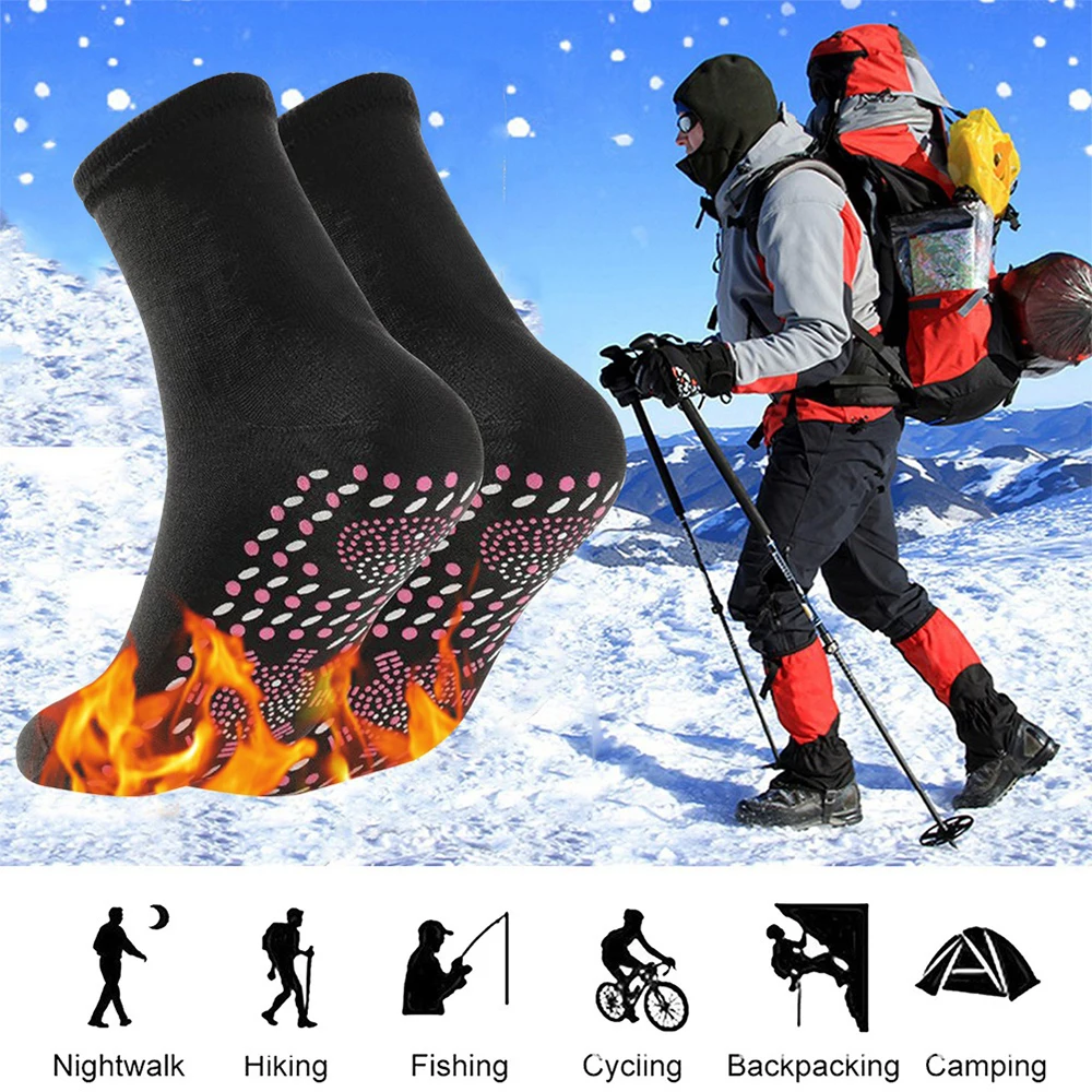 Tourmaline Magnetic Heated Socks Therapy Self-heating Thermal Socks Pain Relief Winter Women Men Warm Massage Sport Yoga Socks - Image 5