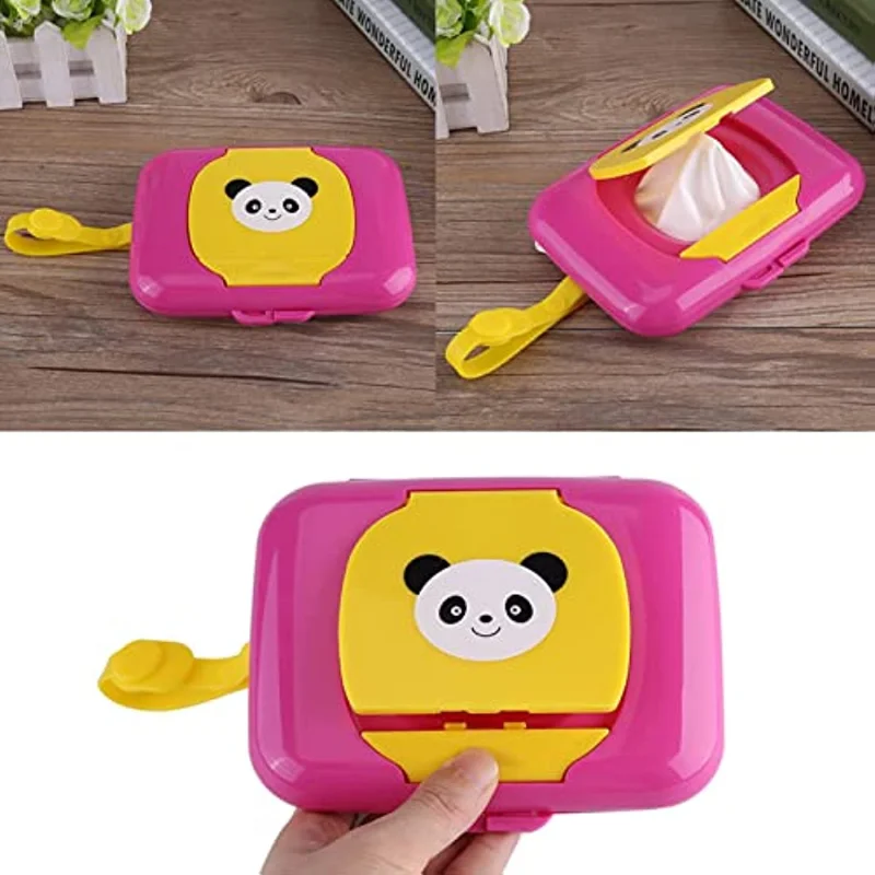 Travel Wipes Case Portable Wipes Dispenser for Baby Portable Baby Wet Wipe Pouch Dispenser Reusable Stroller Wet Wipes Box - Image 2