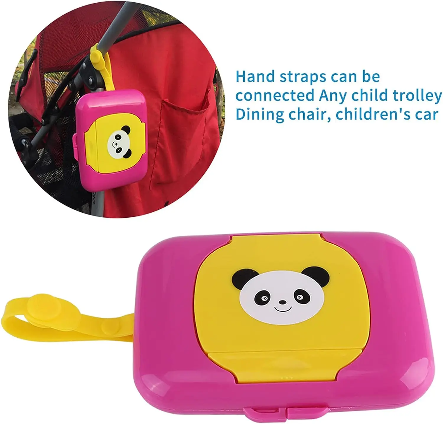 Travel Wipes Case Portable Wipes Dispenser for Baby Portable Baby Wet Wipe Pouch Dispenser Reusable Stroller Wet Wipes Box - Image 4