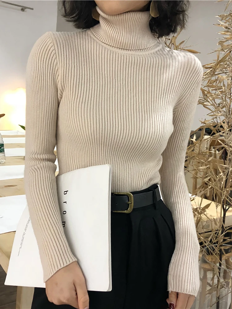 Turtleneck Sweater Womens 2026 Autumn Winter Tops Korean Slim Women Pullover Jumper Knitted Sweater Pull Femme Hiver Truien - Image 3