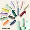 UPF50+ Mini Capsule Folding Umbrella Vinyl Portable Sun Rain Umbrella UV Sunshade Small Pocket Parasol for Dual Use Protection