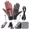 USB Rechargeable Heated Gloves Adjustable Temperature Anti Slip Touch Screen Thickened Warm for Skiing Cycling Winter Outdoor