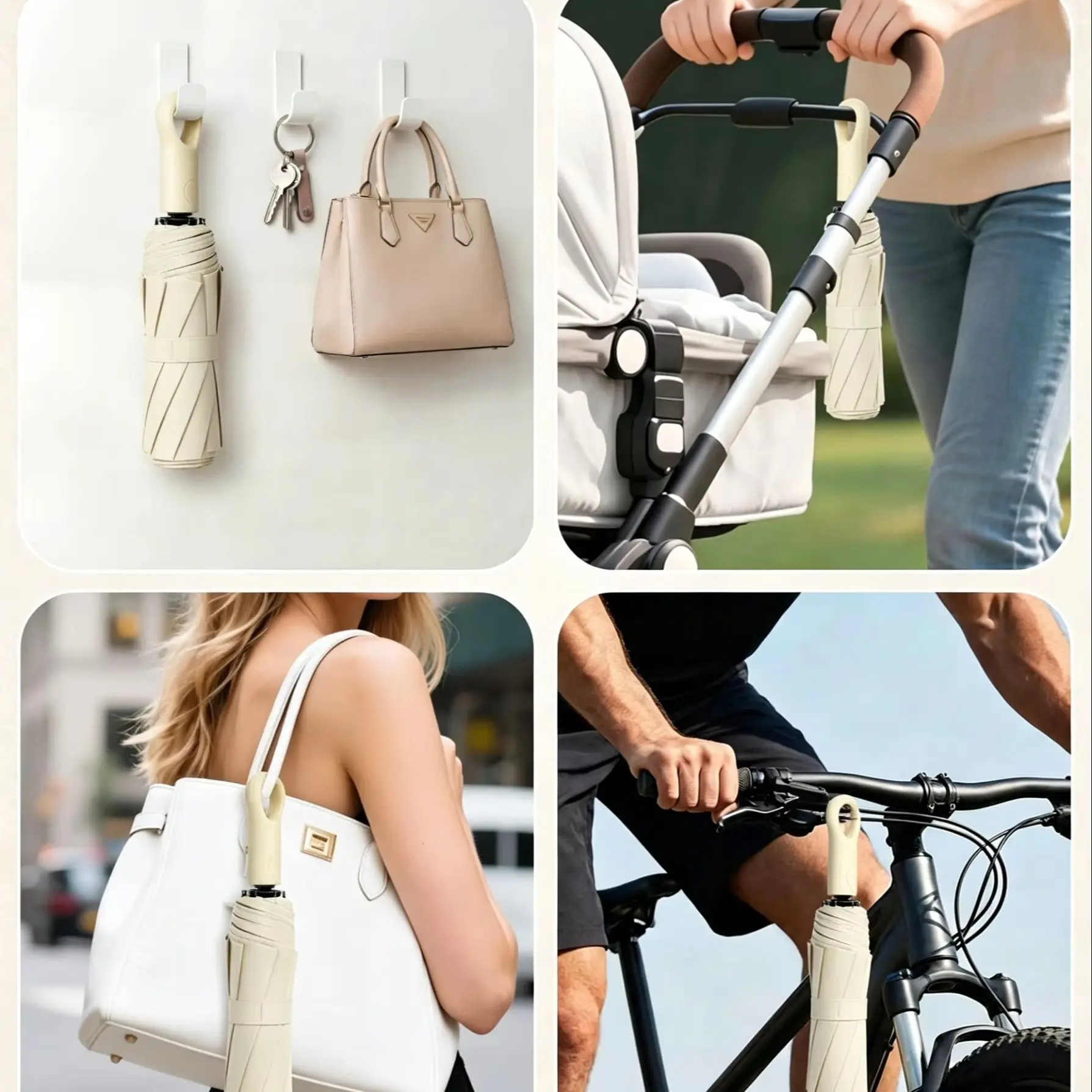 Umbrellas for Rain with Ring Buckle Travel Umbrella Compact for Backpack, Car, Walking, Automatic UV Umbrella for Sun Protection - Image 6