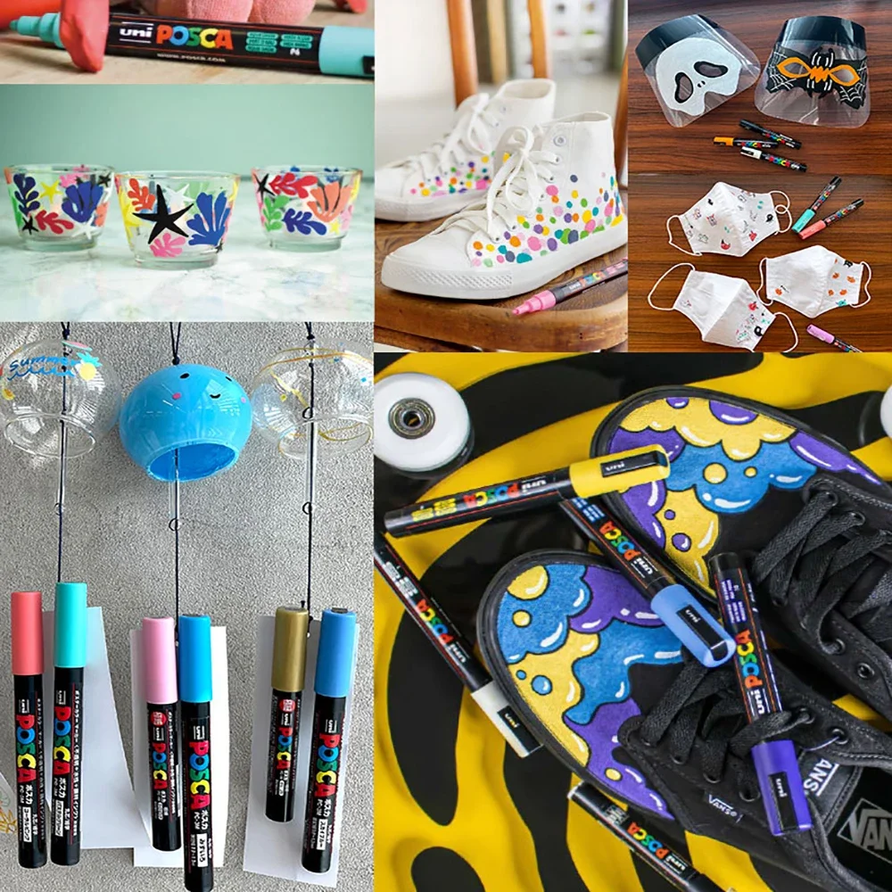 Uni Posca Markers Set Acrylic Paint Drawing PC-3M Colores Graffiti Pencil Case DIY Highlighter Pen Case Art Supplies Stationery - Image 6