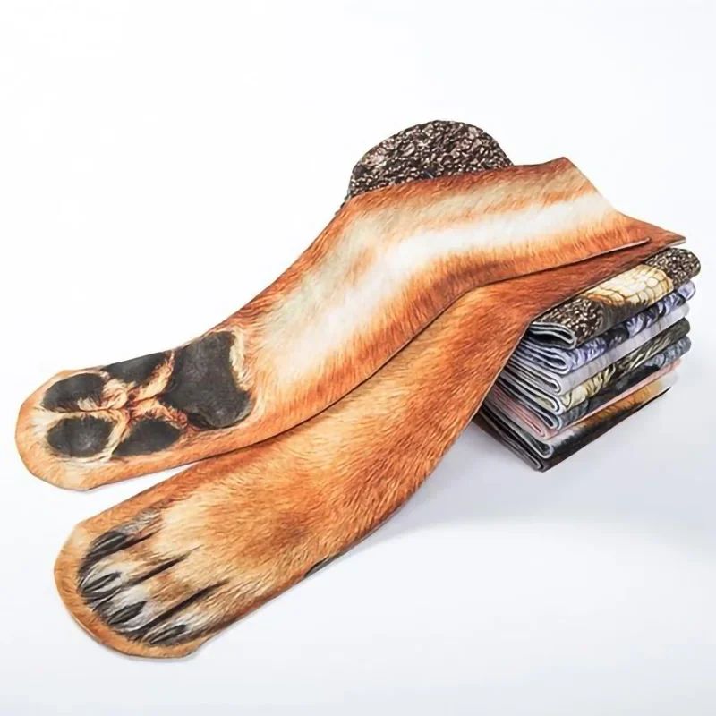 Unisex Adult 3D Print Animal Paw Socks Creative Funny Cat Dog Dinosaur Tiger Paw Socks Novelty Socks Gag Christmas Gifts - Image 2