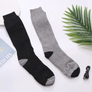 Unisex Electric Heated Socks Breathable Warmer Stockings Washable Rechargable for Outdoor Camping Hiking
