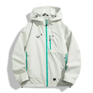 Unisex Hiking Jacket Waterproof Autumn Windbreaker Ourdoor Hooded Coats Women New Jacket Men Fishing Camping Climbing Coats
