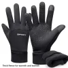 Unisex Plush Winter Touchscreen Gloves Windproof Cold Resistant Warm Cycling Gloves For Outdoor Sports