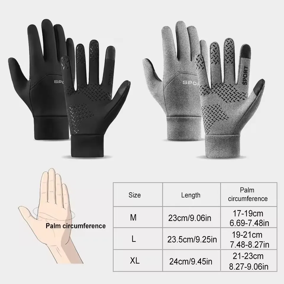 Unisex Plush Winter Touchscreen Gloves Windproof Cold Resistant Warm Cycling Gloves For Outdoor Sports - Image 5