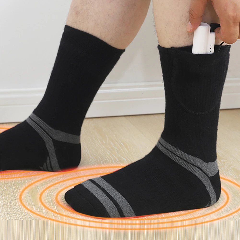 Unisex Thermal Insulated Socks Washable Rechargeable Heated Socks Soft Thickened Winter Outdoor Must Have - Image 2