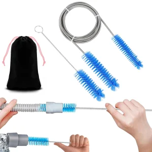 Universal CPAP Tube and Mask Cleaning Brush Stainless Steel Cleaner for CPAP Hoses & Mask Portable Flexible Wire Bristle Cleaner
