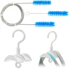 Universal CPAP Tube and Mask Cleaning Brush Stainless Steel Cleaner for CPAP Hoses & Mask + Rotatable CPAP Hose Holder for Bed