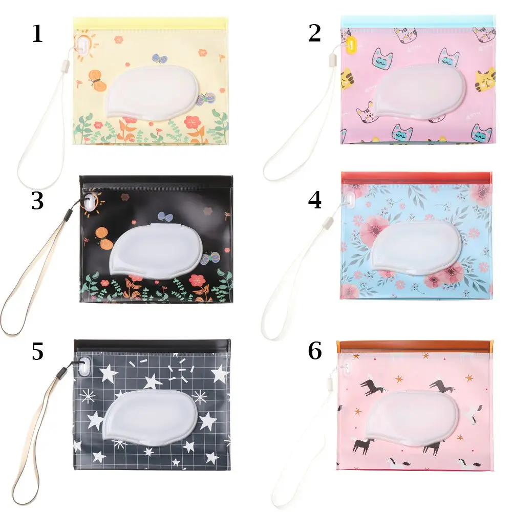 Useful Cute Carrying Case Product Snap-Strap Flip Cover Wet Wipes Bag Tissue Box Cosmetic Pouch Stroller Accessories - Image 6
