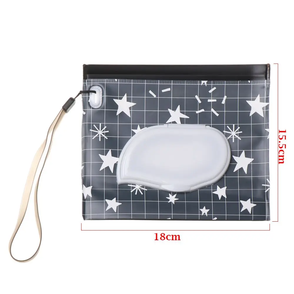 Useful Cute Carrying Case Product Snap-Strap Flip Cover Wet Wipes Bag Tissue Box Cosmetic Pouch Stroller Accessories - Image 5