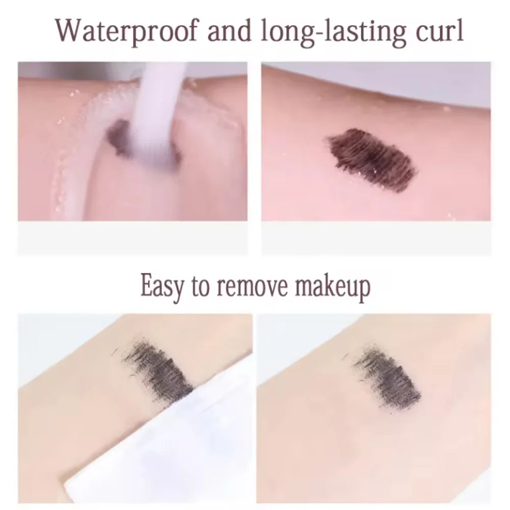 Waterproof Black Brown Mascara Lasting Matte Quick Dry Ultra-fine Brush Lengthening Eyelash Mascara Lash Extension Makeup Tool - Image 6