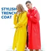 Waterproof Long Raincoat Knitted Windbreaker Style Durable Various Colors Sizes Ideal for Outdoor Travel