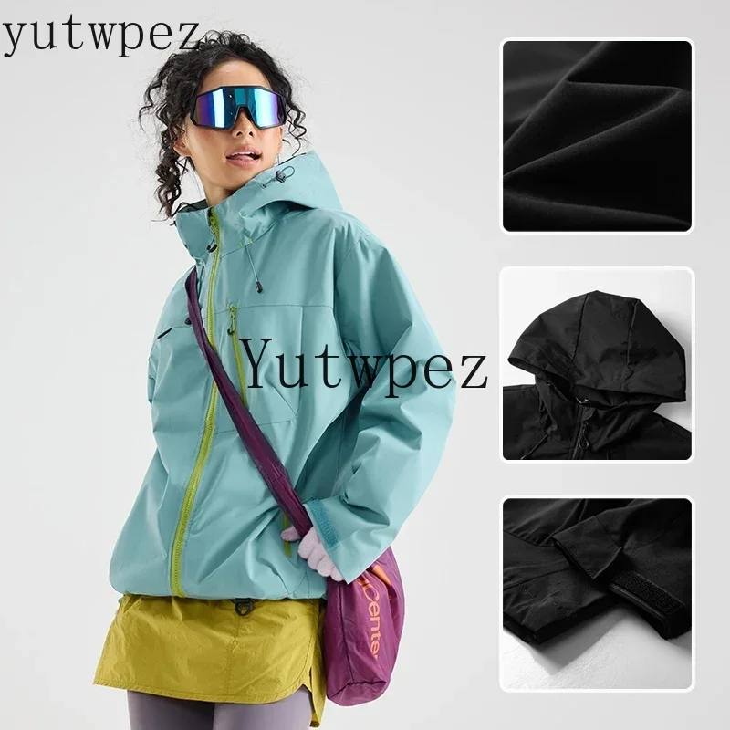 Waterproof Tactical Softshell Couple’s Mountain Style Jacket, Outdoor Hiking Mountaineering Coat, Loose Casual Hooded Outerwear - Image 4