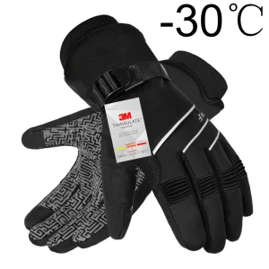 Waterproof Winter Ski Gloves Anti-slip Gel Touchscreen Thermal Outdoor Snowboard Gloves Motorcycle Bike Cycling Gloves Men Women