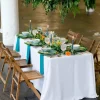 White Table Cloth Waterproof Anti Scratch Polyester Tablecloth Washable Fabric Table Cover Home Dining Buffet Party Table Decor