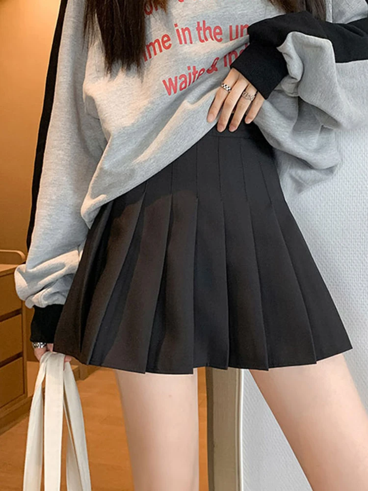 White Women Pleated Skirts Summer High Waist Zipper Girls Dancing JK Mini Skirts Black Fashion Student A Line Faldas 2026 - Image 4