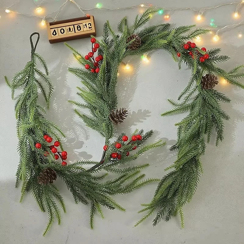 Wholesale and retail Christmas Cedar Pine Garlands,Artificial Cedar Garland,Mantle,Wall,Indoor,Outdoor Christmas Decorations - Image 2