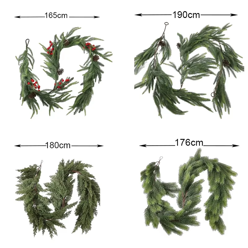 Wholesale and retail Christmas Cedar Pine Garlands,Artificial Cedar Garland,Mantle,Wall,Indoor,Outdoor Christmas Decorations - Image 6