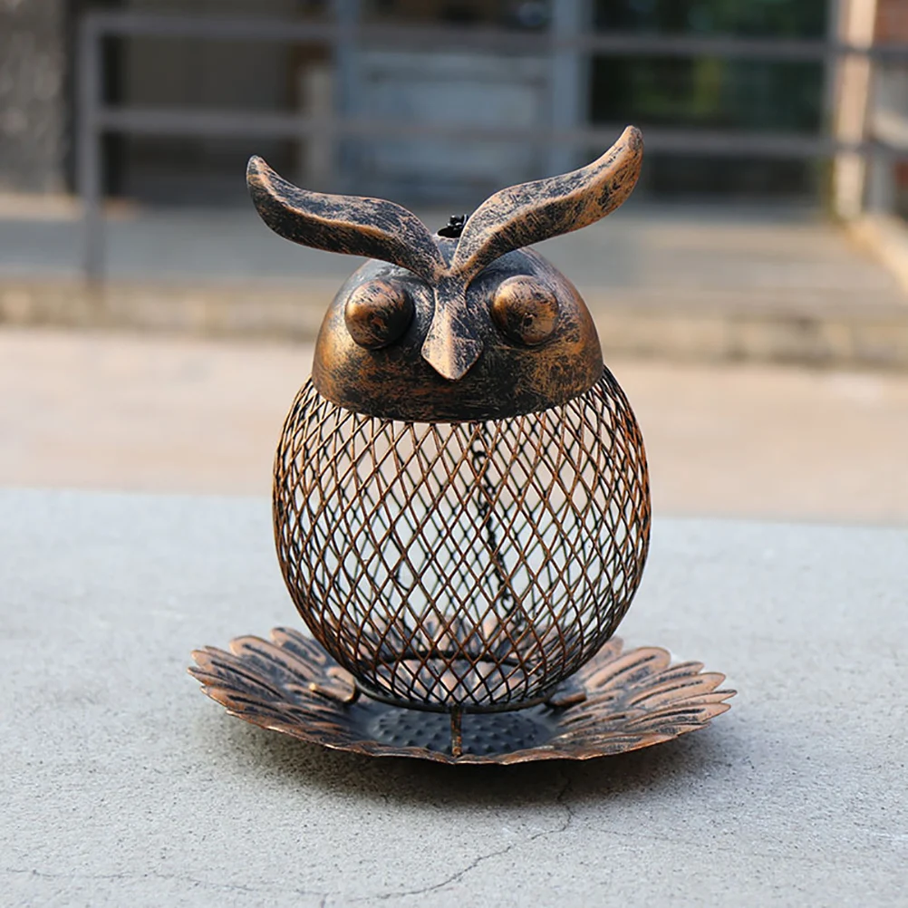 Wild Bird Feeder Owl Shape Hanging Metal Mesh Bird Feeder for Outdoor Garden Yard Decoration Hanging Bird Feeder - Image 2