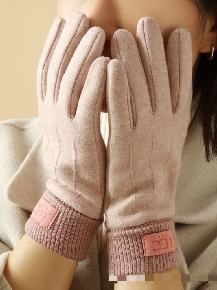 Winter Cashmere Gloves for Women Warm Touch Screen Gloves Men Gloves Outdoor Cold Protection Cycling Thick Full Finger Mittens - Image 5