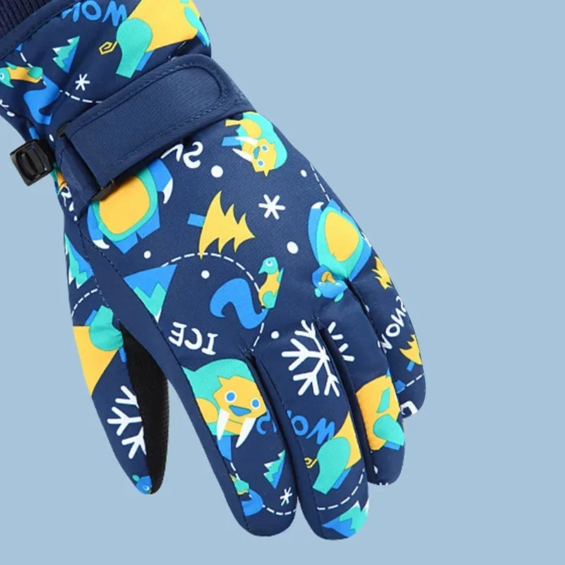Winter Children Ski Gloves Thicken Waterproof Kids Gloves Snowboard Riding Snow Child Winter Gloves for Boys Girls 4-13Y - Image 4