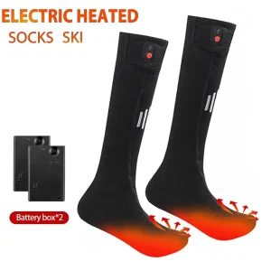Winter Electric Heated Socks Battery Case Thermal Socks Men Heating Foot Warmer Ski Socks Women Warm Sock Self Heating Equip