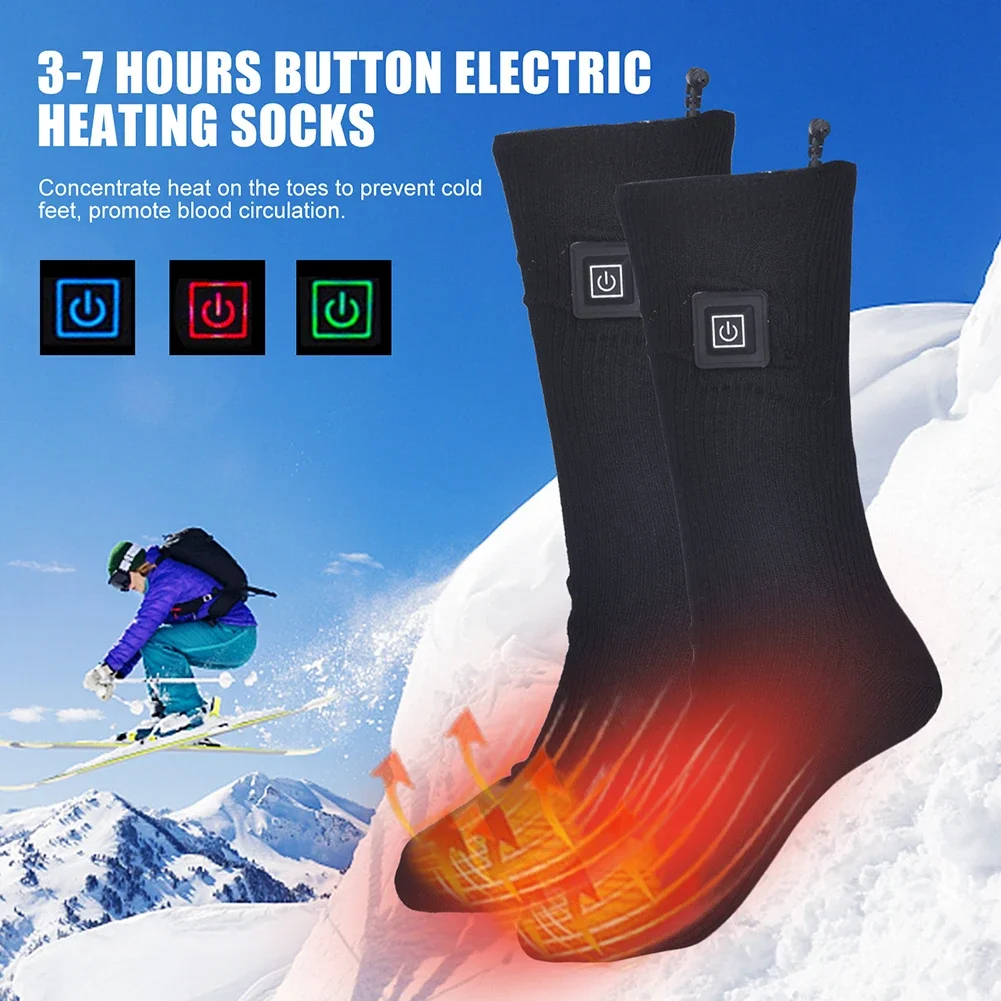 Winter Electric Heated Socks Men's Women's Thermal Heating Thermosocks Foot Warmer Socks Trekking Ski Cycling Outdoor Warm Socks - Image 2