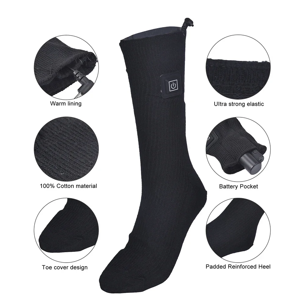 Winter Electric Heated Socks Men's Women's Thermal Heating Thermosocks Foot Warmer Socks Trekking Ski Cycling Outdoor Warm Socks - Image 4