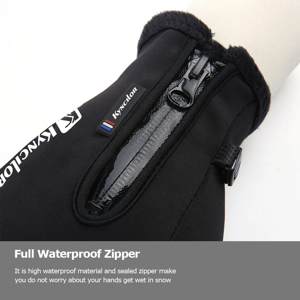 Winter Full Finger Thermal Fleece Cycling Gloves, Windproof, Touch Screen, Bicycle Glove for Road Bike Racing, Anti Slip, New - Image 2