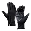 Winter Full Finger Thermal Fleece Cycling Gloves, Windproof, Touch Screen, Bicycle Glove for Road Bike Racing, Anti Slip, New