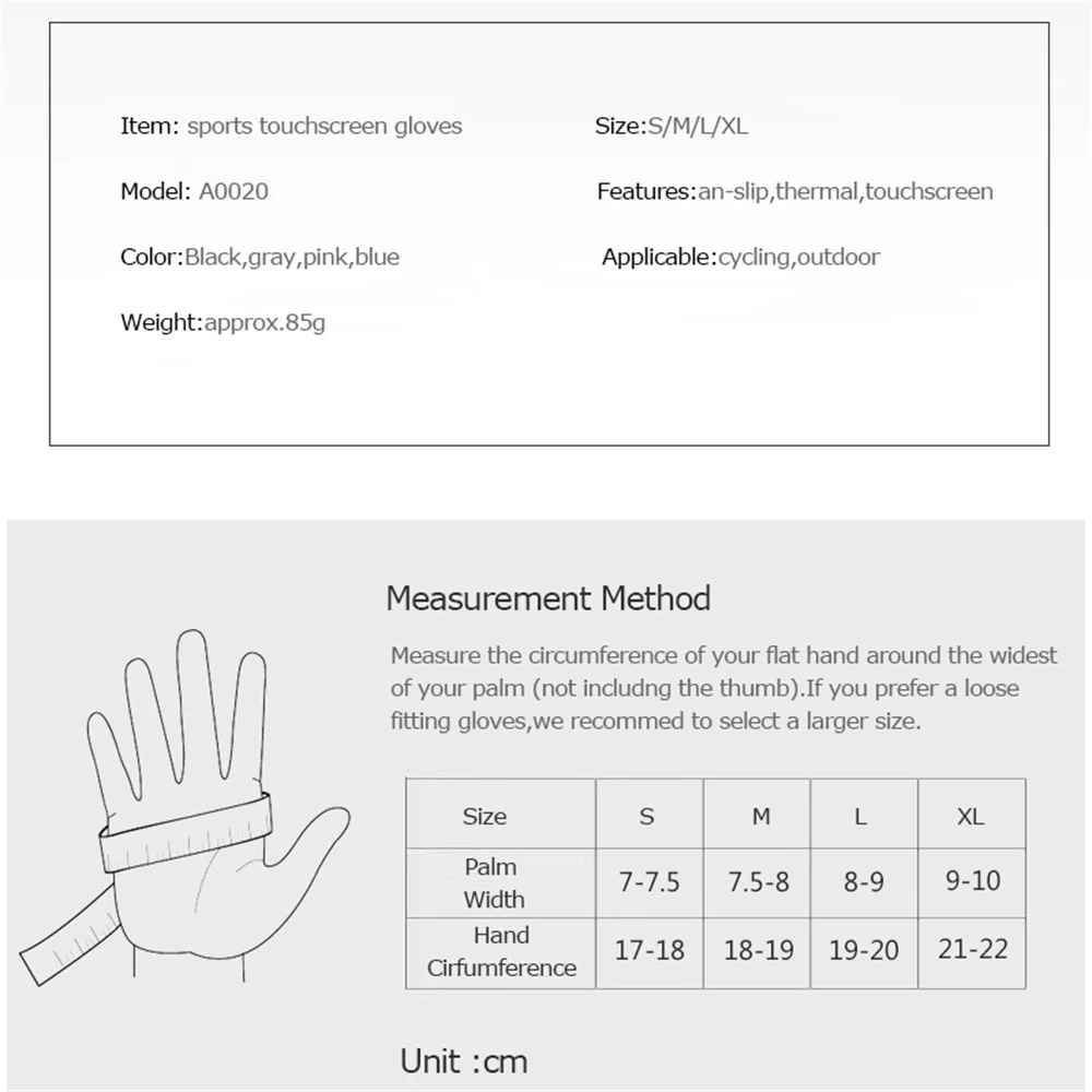 Winter Full Finger Thermal Fleece Cycling Gloves, Windproof, Touch Screen, Bicycle Glove for Road Bike Racing, Anti Slip, New - Image 6