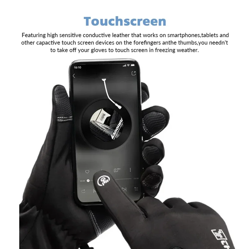 Winter Gloves -40 ℃ Waterproof Thermal Touch Screen Thermal Windproof Warm Gloves Cold Running Riding Sports Hiking Ski Gloves - Image 2