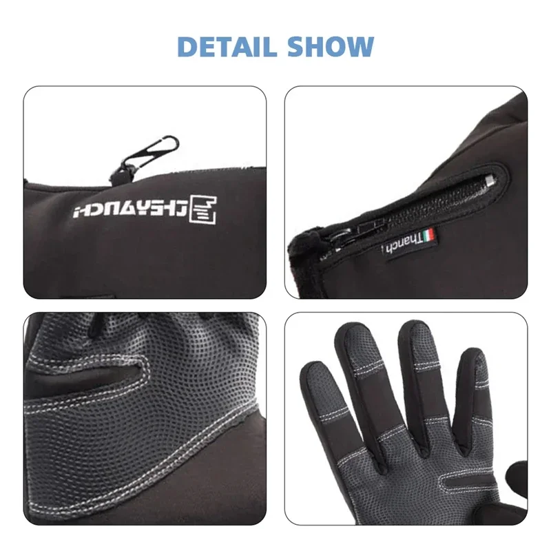 Winter Gloves -40 ℃ Waterproof Thermal Touch Screen Thermal Windproof Warm Gloves Cold Running Riding Sports Hiking Ski Gloves - Image 5