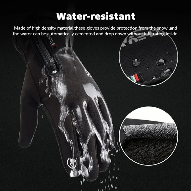 Winter Gloves -40 ℃ Waterproof Thermal Touch Screen Thermal Windproof Warm Gloves Cold Running Riding Sports Hiking Ski Gloves - Image 3