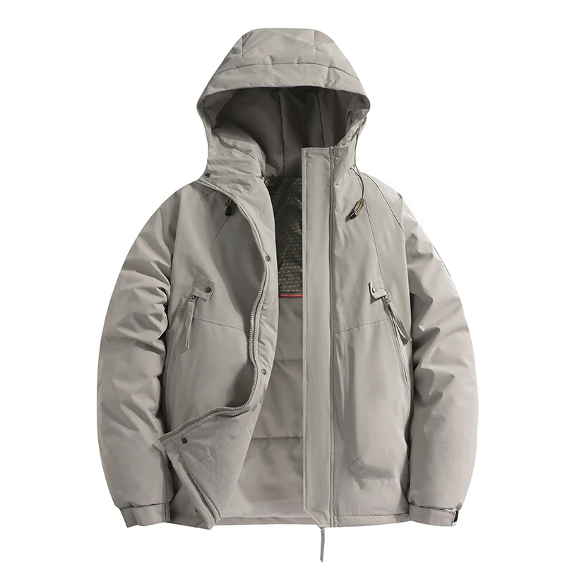 Winter Graphene Heated Puffer Jacket Men's Windproof Waterproof Hooded Tactical Coat Multi-Pocket Outdoor Commute Couple Parka - Image 3