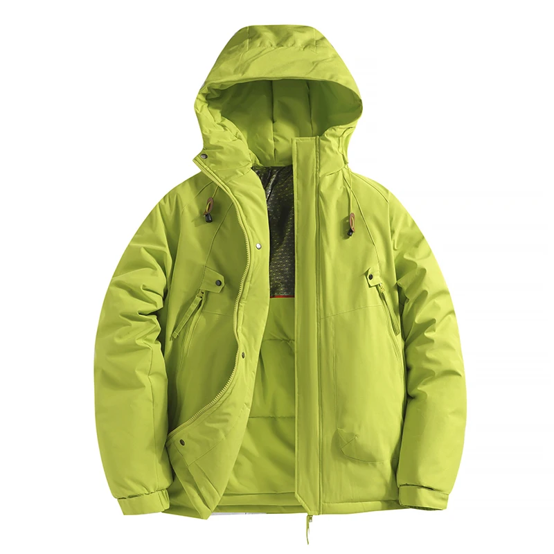Winter Graphene Heated Puffer Jacket Men's Windproof Waterproof Hooded Tactical Coat Multi-Pocket Outdoor Commute Couple Parka - Image 6