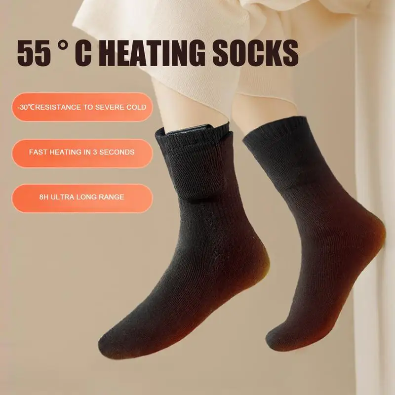 Winter Heated Socks USB Thermal Stockings 5V Long Warmth StockingHeating Foot Warmer Electric Socks Warm Sock Cycling Ski - Image 3