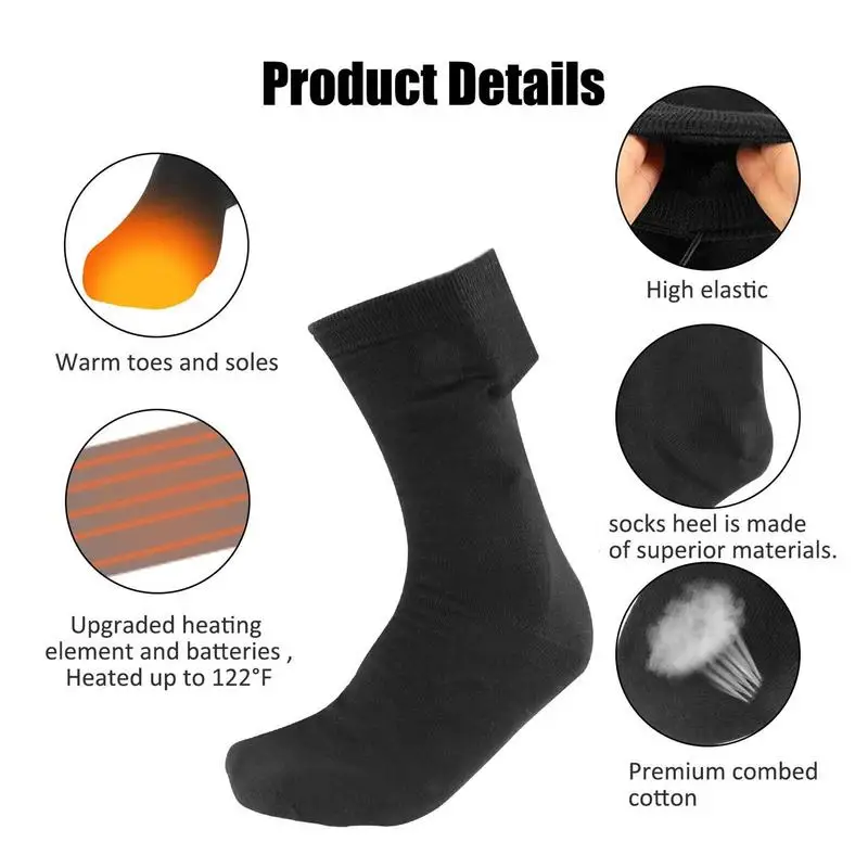 Winter Heated Socks USB Thermal Stockings 5V Long Warmth StockingHeating Foot Warmer Electric Socks Warm Sock Cycling Ski - Image 5