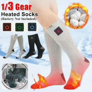 Winter Heated Socks Women Men Thermal Socks Heating Foot Warmer Outdoor Sports Warm Hiking Skiing Socks (Battery Not Included)